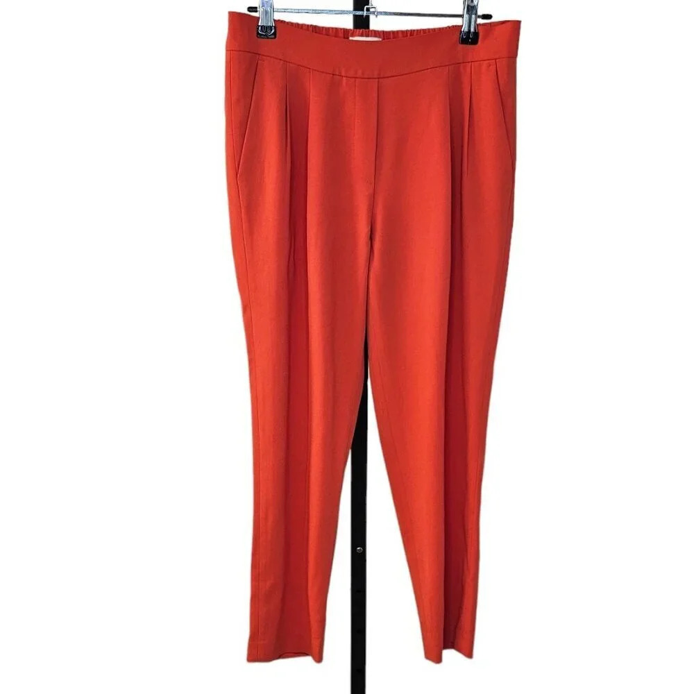 Aritzia T. Babaton Pull On Stretch Waist Pants  Size 6 Orange Cropped